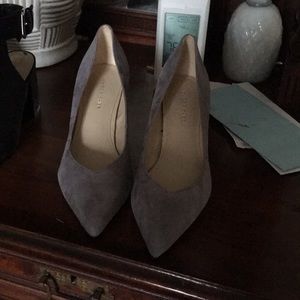 New Marc Fisher Gray Suede Wedge heals never worn.  Size 8.5